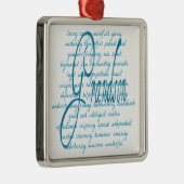 Woorden voor kleinzoon metalen ornament (Rechts)