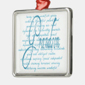 Woorden voor kleinzoon metalen ornament (Links)