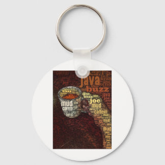 Woorden voor koffie sleutelhanger