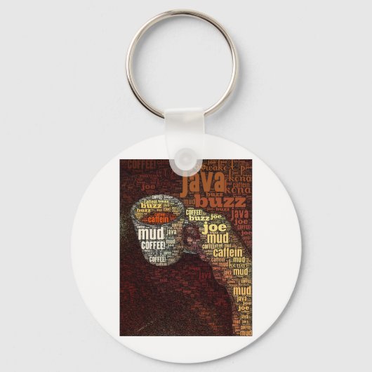 Woorden voor koffie sleutelhanger (Voorkant)