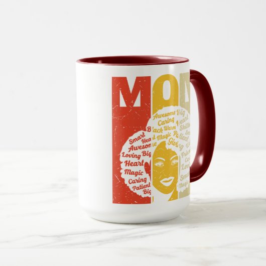 Woorden voor mama Silhouette Mok (Voorkant rechts)