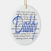 Woorden voor papa keramisch ornament (Rechts)