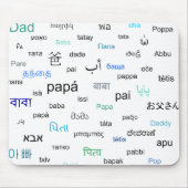 Woorden voor vader in veel verschillende talen muismat (Voorkant)