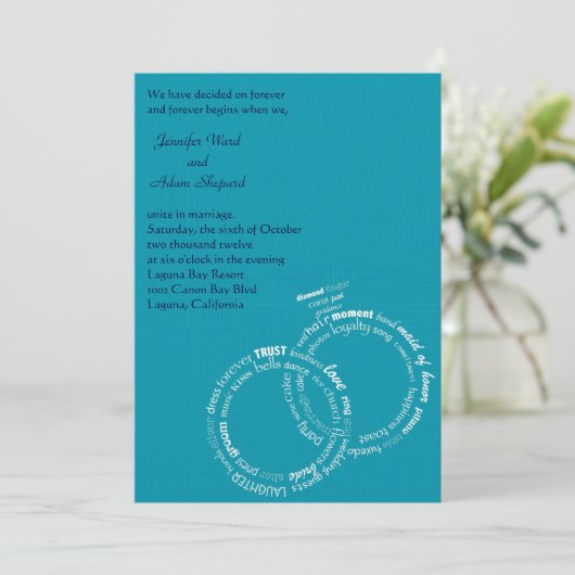 Woorden voor weddenschappen kaart (Staand voorkant)