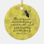 Woorden zoals het honingcitaat keramisch ornament (Voorkant)
