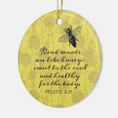 Woorden zoals het honingcitaat keramisch ornament (Links)