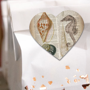 woordenboek frans  land seashell hart sticker