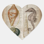 woordenboek frans  land seashell hart sticker (Voorkant)