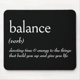 woordenboekdefinitie voor balans muismat