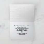 Woordenboekdefinitie voor late verjaardag kaart (Binnen)