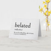 Woordenboekdefinitie voor late verjaardag kaart (Gele Bloem)