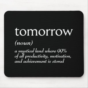 Woordenboekdefinitie voor morgen muismat