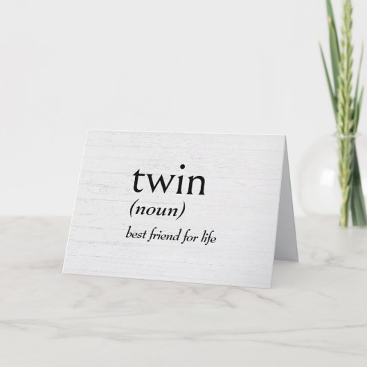 Woordenboekdefinitie voor TWIN Kaart (Voorkant)