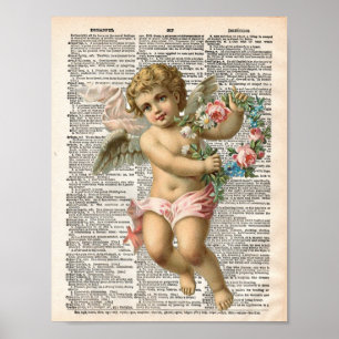 woordenboekpagina met cherub poster