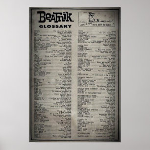 Woordenlijst Beatnik (poster) Poster
