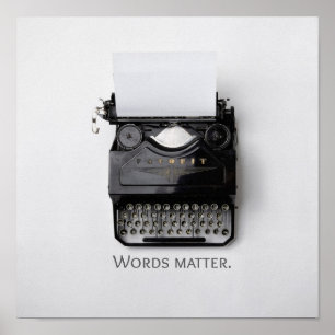 Woordenschrijfmachine Poster