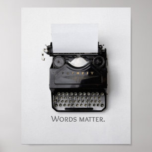 Woordenschrijfmachine Poster