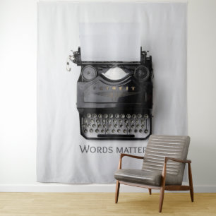 Woordenschrijfmachine Wandkleed