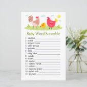 Woordenspel met kippen Baby (Staand voorkant)