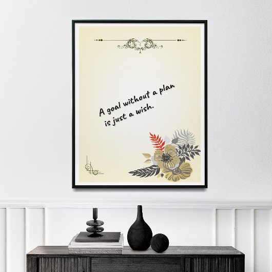 Woordenvormende wandkunst, Kantoor decor afdrukken Poster
