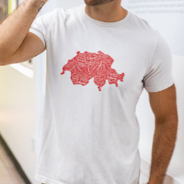Woordkaart van Zwitserland T-shirt