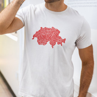 Woordkaart van Zwitserland T-shirt