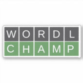 Woordkampsticker Sticker (Voorkant)