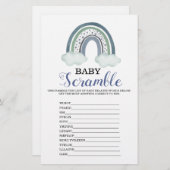 Woordkramble Rainbow-Baby shower (Voorkant / Achterkant)