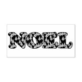 Woordkunst - Noel Patterned with Trees Rubberstempel (Afrduk)