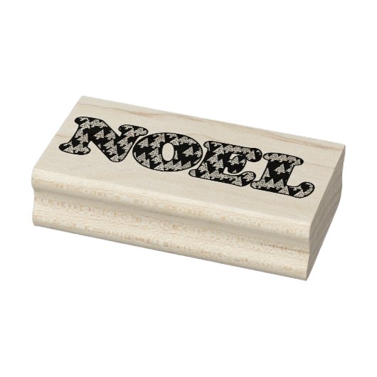 Woordkunst - Noel Patterned with Trees Rubberstempel (Stempel)
