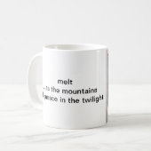 woordlevering koffiemok (Voorkant links)