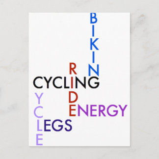 Woordpuzzel voor fietsen briefkaart