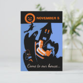  woordspeky Mystery Party Custom Text Kaart (Staand voorkant)