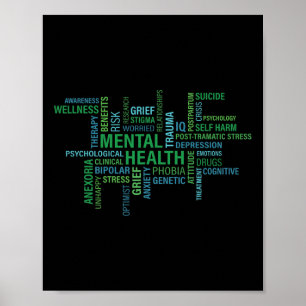 Woordverspreiding over geestelijke gezondheid poster