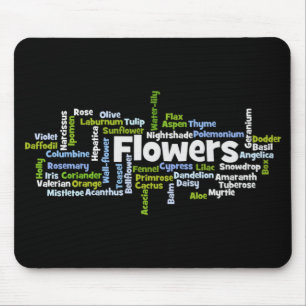 Woordwolk Bloemen Muismat