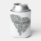 Woordwolk in de staat South Carolina Blikjeskoeler (Blikje Voorkant)