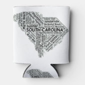 Woordwolk in de staat South Carolina Blikjeskoeler (Voorkant)