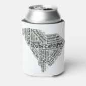 Woordwolk in de staat South Carolina Blikjeskoeler (Blikje Achterkant)