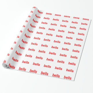Woordwoordterm rode cellen (Bells Bells Bells Bell Cadeaupapier