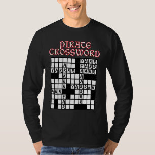 Woordzoeker Kruiswoordraadsel Piraat Cruciverbalis T-shirt