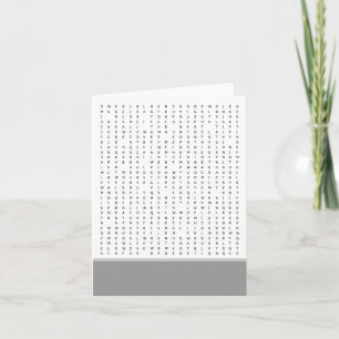 Woordzoekpuzzel Gelegenheidskaart Kaart