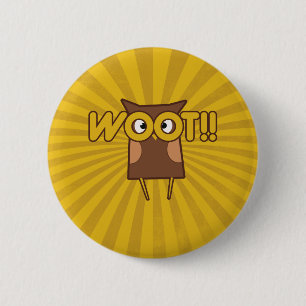 Woot Congring Owl Ronde Button 5,7 Cm