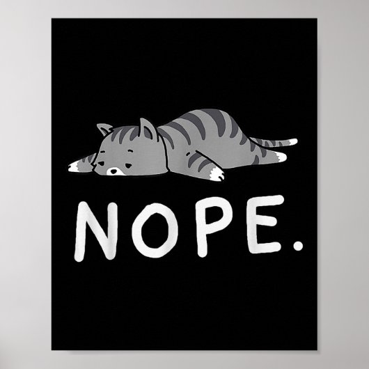 Woot Nope Cat Poster (Voorkant)