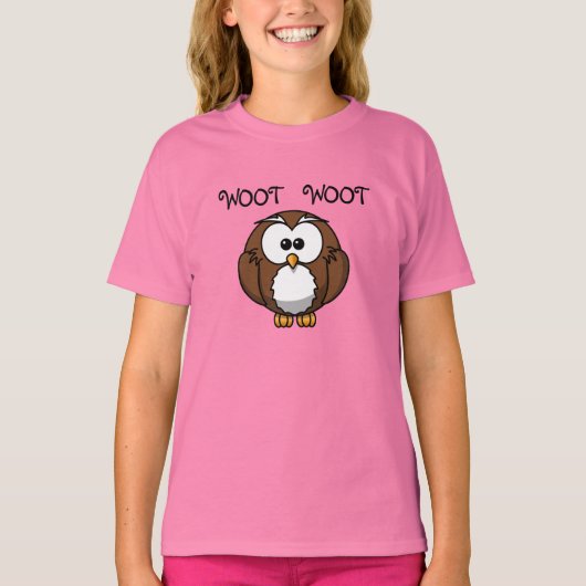 Woot Woot Owl Ringer T-shirt (Voorkant)