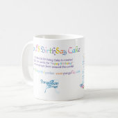 Wor(l)d Anniversaire Gâteau Mug (Devant gauche)