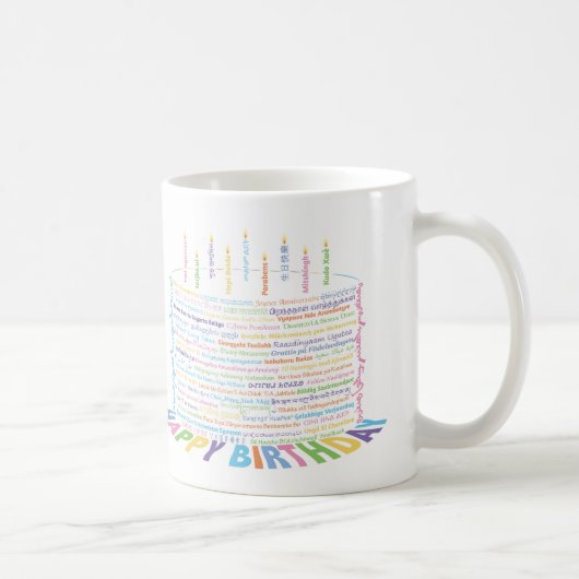 Wor(l)d Anniversaire Gâteau Mug (Droite)