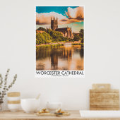 Worcester Cathedral, Worcestershire, Engeland Poster (Keuken)
