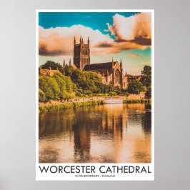 Worcester Cathedral, Worcestershire, Engeland Poster