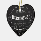 Worcester Massachusetts - City of Seven Hills Keramisch Ornament (Links)