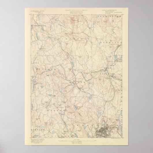 Worcester, Massachusetts Poster (Voorkant)